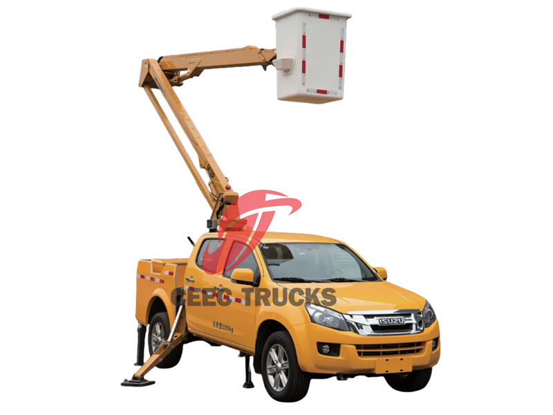 Isuzu 4x4 pick-up with aerial platform