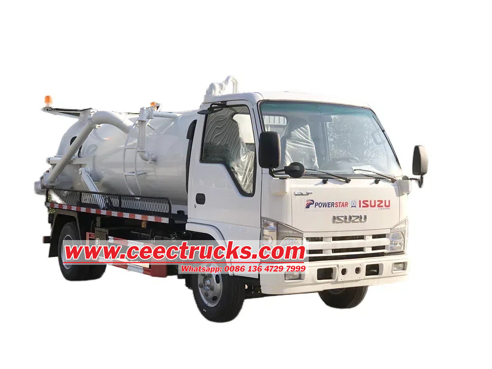 Isuzu 3,000 liters commercial wet dry vacuum truck