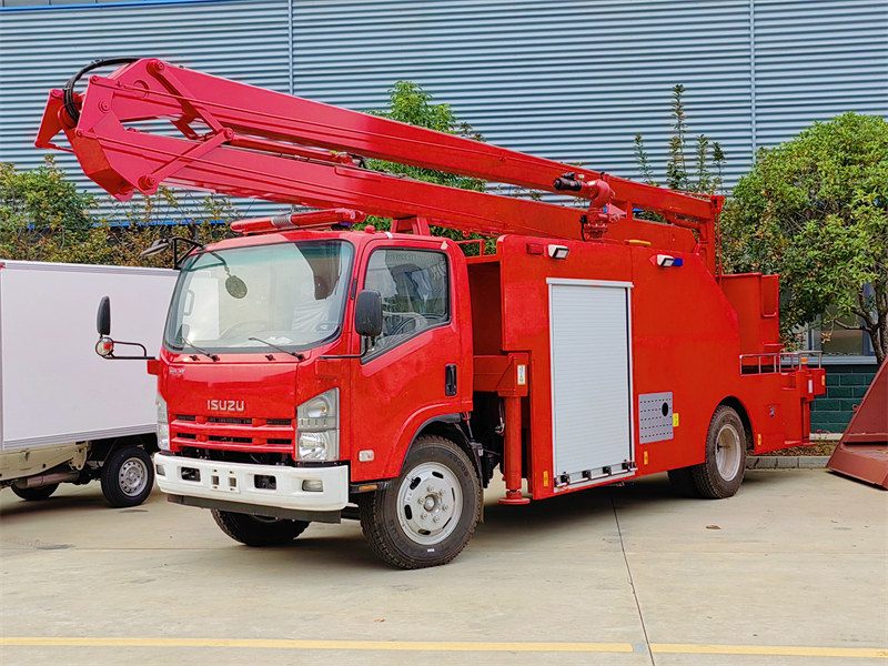 Isuzu 16m aerial platform truck with fire engine Isuzu 16m aerial platform truck