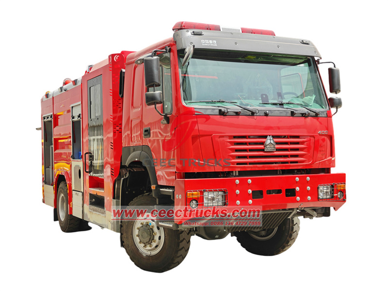HOWO 4x4 offroad foam fire truck HOWO 4x4 offroad foam fire truck