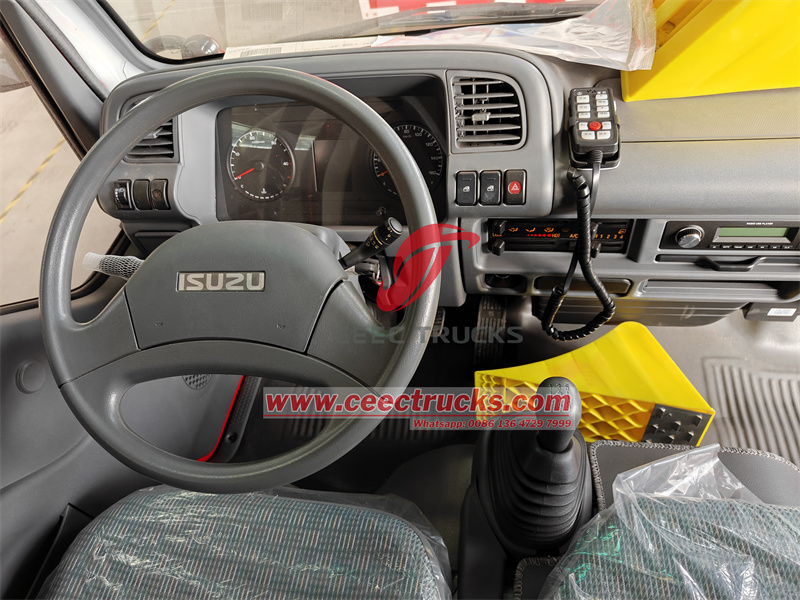 Isuzu fire engine with comfortable cabin