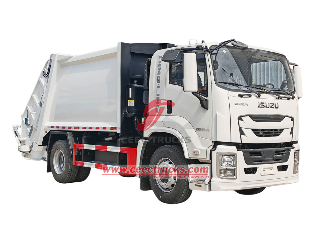 Isuzu 10cbm refuse compactor truck rear loader