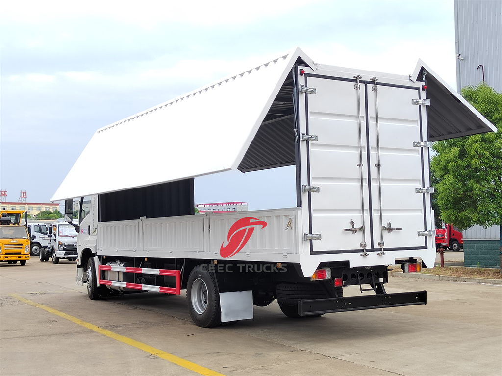 Isuzu GIGA 4X wing van truck rear view