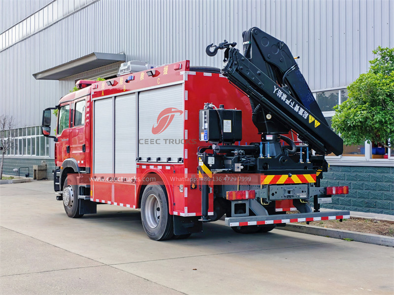 Howo 4x2 fire rescue truck