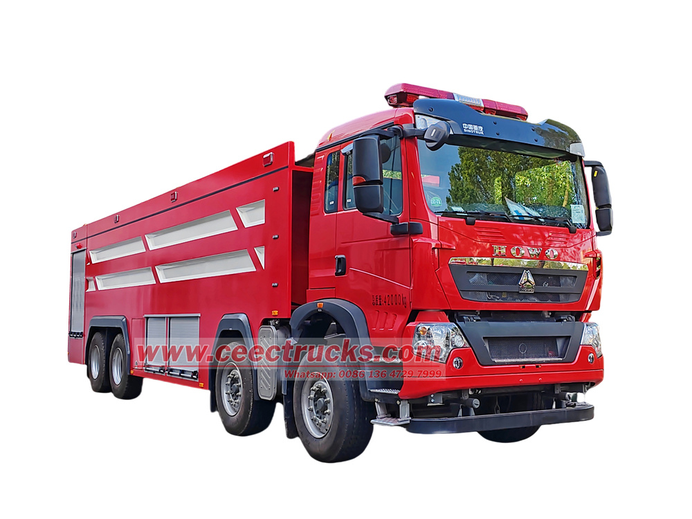 Howo TX460 cabin foam fire fighting vehicle
