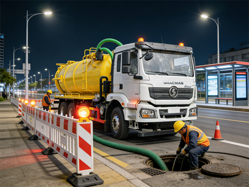 SHACMAN sewer truck city cleaning