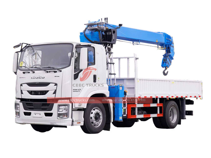 Isuzu 4x2 cargo truck mounted 10 tons crane