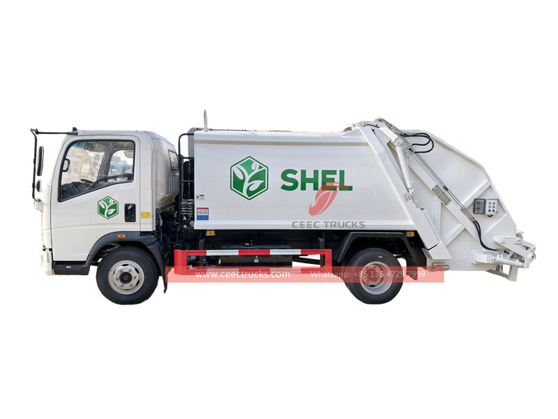 Howo 6CBM garbage compactor truck