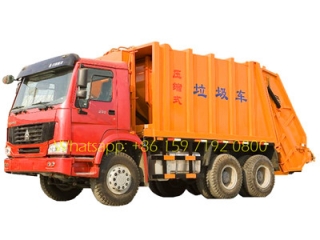 camion de compacteur de déchets de howo compresse le camion de compacteur de déchets de camion à ordures 18 cbm