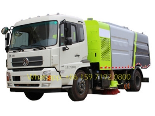 chine fabrication dongfeng 4 * 2 camion de balayeuse de nettoyage de route à vendre