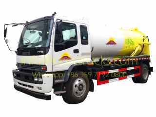 Top qualité isuzu 10cbm vide d'aspiration des eaux usées camion d'exportation mongolie