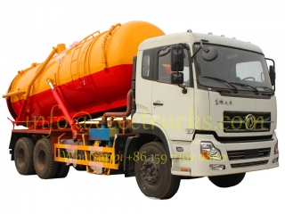 2016 vente chaude dongfeng 6x4 18000 litres vide camion-citerne d'aspiration des eaux usées