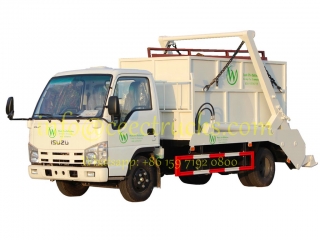isuzu 6cbm bras oscillant camion poubelle exportation asie pays