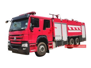 camion de pompier en mousse d'eau howo 10 + 2cbm-CEEC TRUCKS