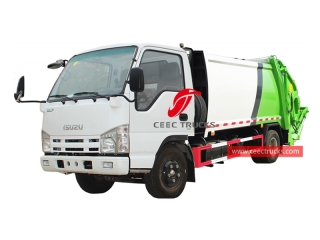 isuzu 5cbm camion à déchets de compression à chargement arrière-CEEC TRUCKS