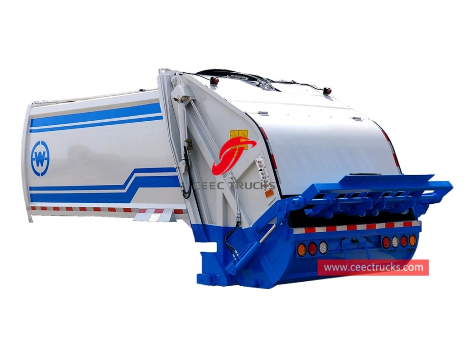 European standard 5,000 liters waste compression truck upper body