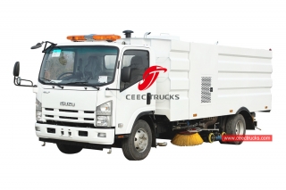 camion de balayage de route isuzu 8cbm