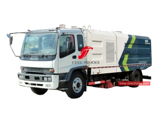 camion balayeuse isuzu 15cbm avec système de lavage