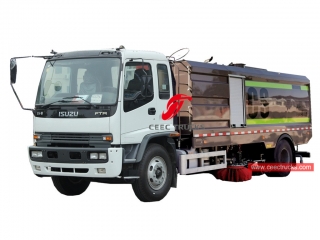 camion balayeuse de rue isuzu 16cbm avec système de lavage