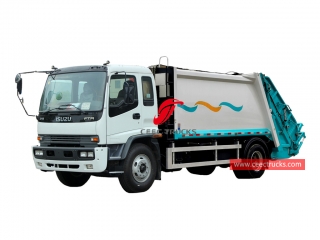 camion de compression des ordures isuzu