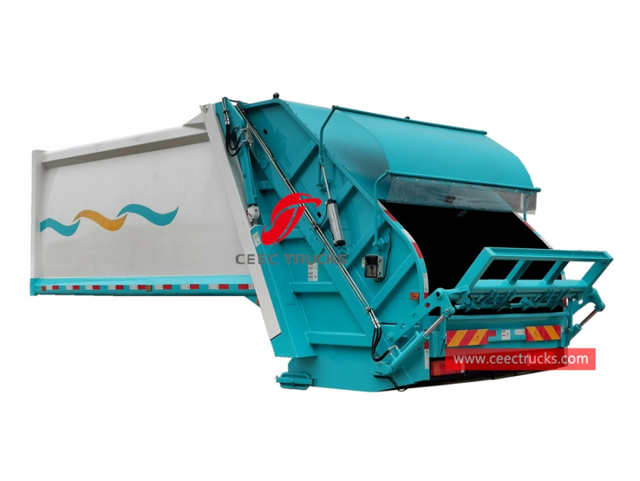 European standard 12,000 liters waste compressor truck upper structure