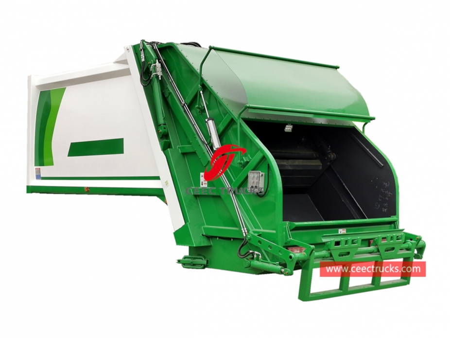 Good quality 10,000 liters rubbish truck compactor body