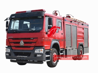  HOWO 4 × 2 camion de pompier