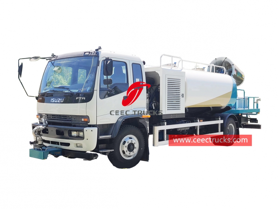 ISUZU water truck mounted dust suppression system
