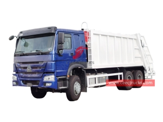 Camion compacteur de déchets HOWO 20CBM pour l'exportation