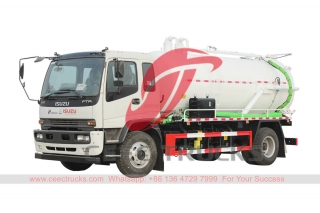 Exportation de camion d'aspiration des eaux usées sous vide ISUZU FTR vers l'afrique