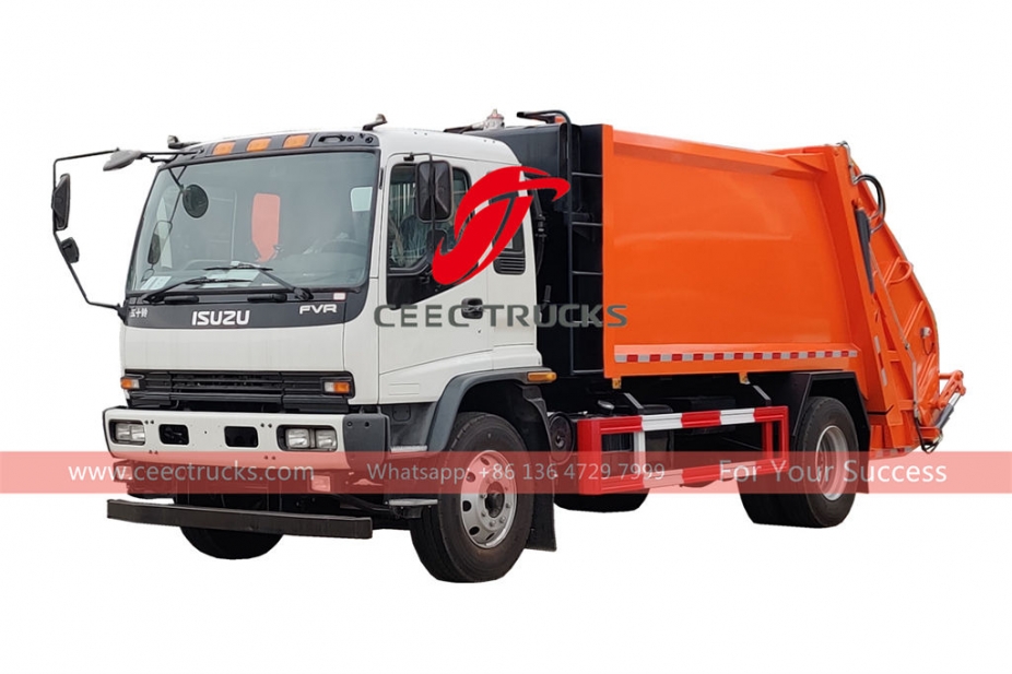 Dubai customer buy ISUZU 10 cubic meter refuse compactor trucks