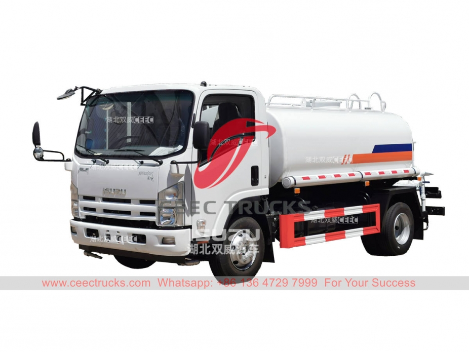 Philippines ISUZU 700P 190HP stainless steel water bowser for sale