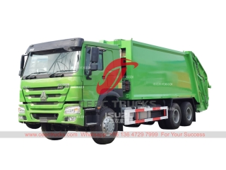 
     Tout nouveau camion compacteur de déchets HOWO RHD 340HP 20CBM en vente
    
