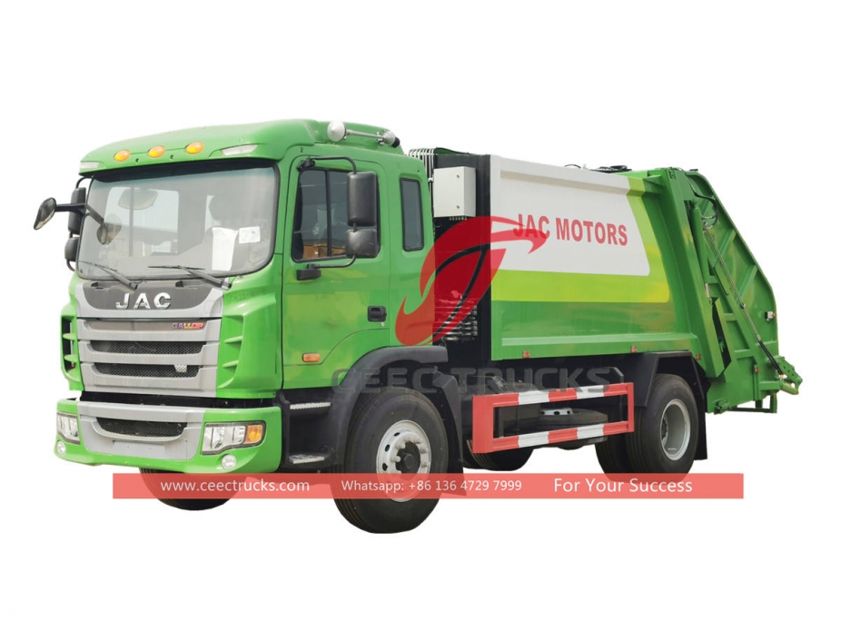 JAC 230HP 6 wheeler 12CBM compression garbage truck for sale