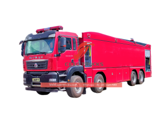 Camion de lutte contre les incendies à poudre sèche en mousse Howo 8x4 540HP