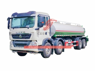 Camions-citernes de livraison d'eau Howo 8x4 25 000 litres-CEEC TRUCKS
