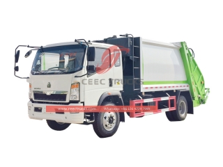 SINOTRUK compacteur poubelle 8cbm camion poubelle à vendre