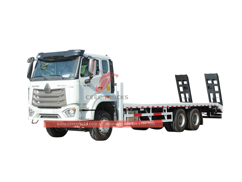 HOWO 400HP flatbed transport truck made in China