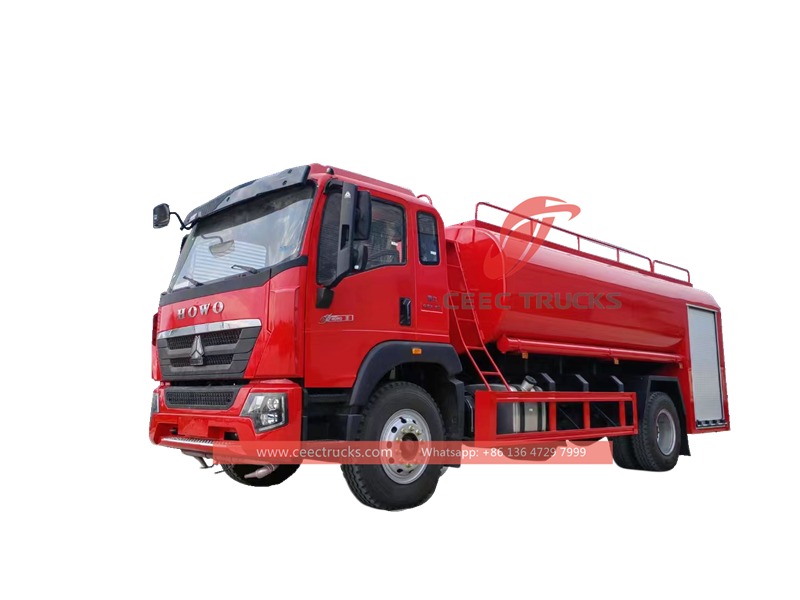 HOWO fire fighting 8,000L  water tank truck with factory direct sale