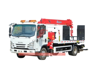 Camion de dépannage ISUZU ELF avec grue de 4 tonnes fabriqué en Chine