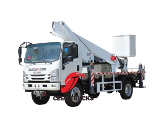 Camion à plate-forme aérienne Isuzu NPR hors route à 4 roues