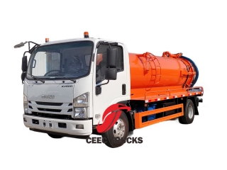 Isuzu Dernier camion-citerne d'aspiration des eaux usées de 8 tonnes