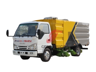 Camion de balayage de rue de type brosse Isuzu