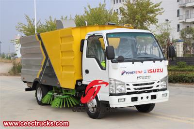 Isuzu brush type street sweeping truck