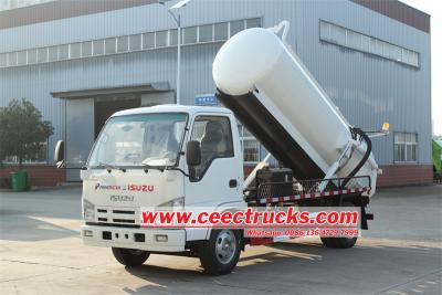 Isuzu 3 cbm wet dry vacuum cleaner truck