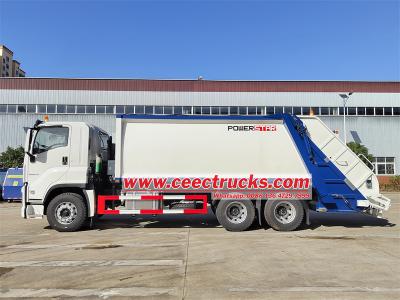 Isuzu 20 cbm rear loader compressed garbage truck