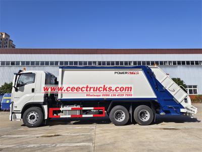 Isuzu 20 cbm rear loader compressed garbage truck