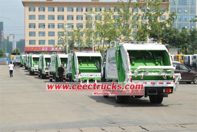 ISUZU mini ELF NKR 5CBM rear loader garbage truck