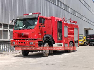 HOWO 4x4 fire fighting lorry
