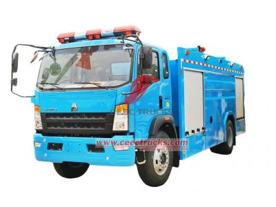 HOWO pumper tanker fire rescue truck
